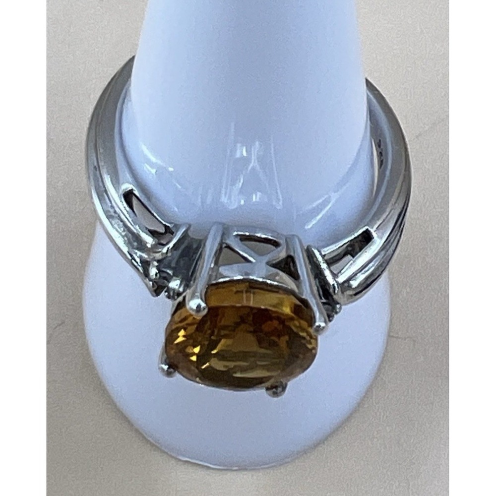 Citrine Gemstone Pendant and Ring 925 Sterling Silver 18" Chain Size 7 Ring - Picture 16 of 16